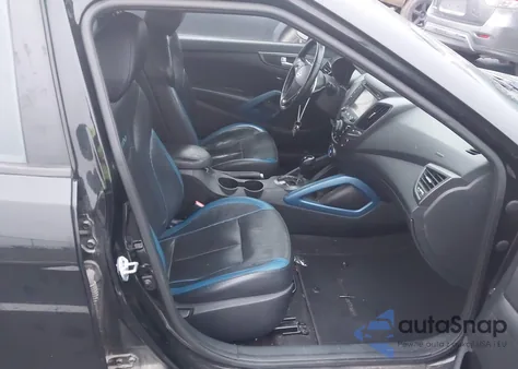 2013 Hyundai Veloster Turbo W/Blue z USA, uszkodzony, nr VIN KMHTC6AE8DU086914